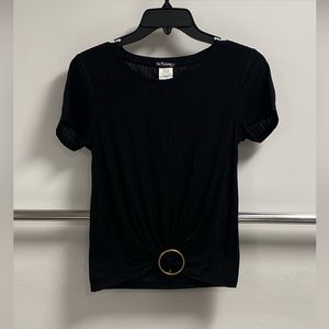Short Sleeve Twist Rib Top w/ Oring